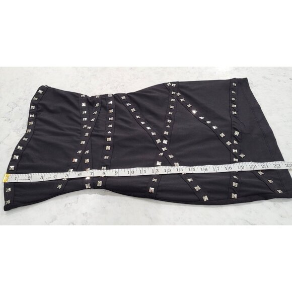 XXI by Forever 21 Black Studded Bodycon Sleeveless Mini Dress Size SP - Picture 11 of 11